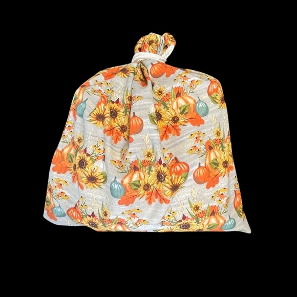 Thanksgiving Handmade Cotton Bread Bag + FREE Mason Jar Bonnet Included - Picture 9 of 12